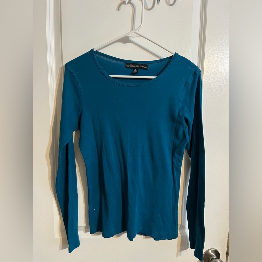 Miss Guided Teal Long Sleeve Top